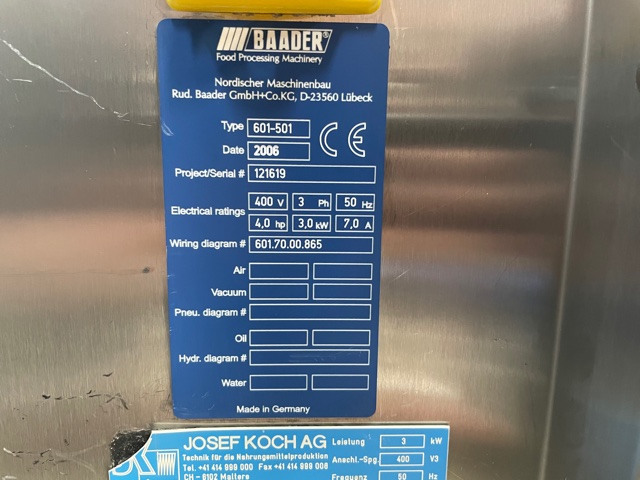 Baader 600 Separator - ERY Food Machinery